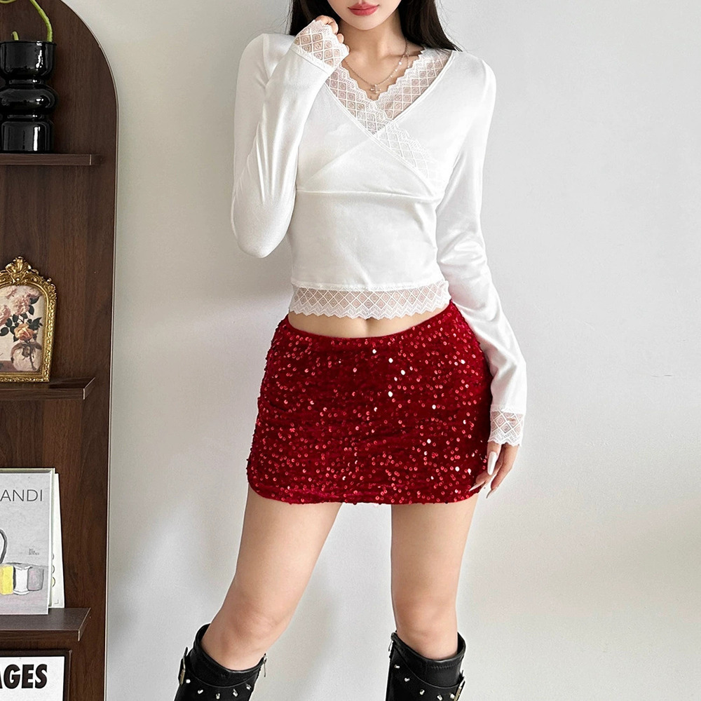 Zara Winter Lace Collar Crossover Hooded Top